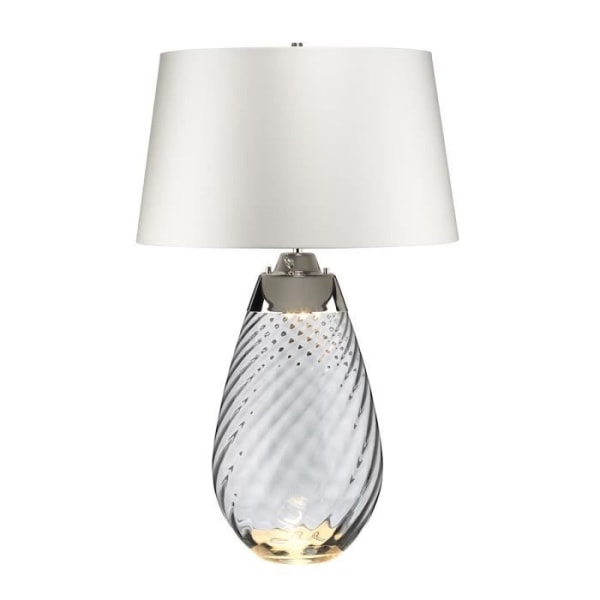 Bordlampe - ELSTEAD LIGHTING - Lena - 2 E27 pærer - Røget glas - Off-white skærm Rökt, benvit