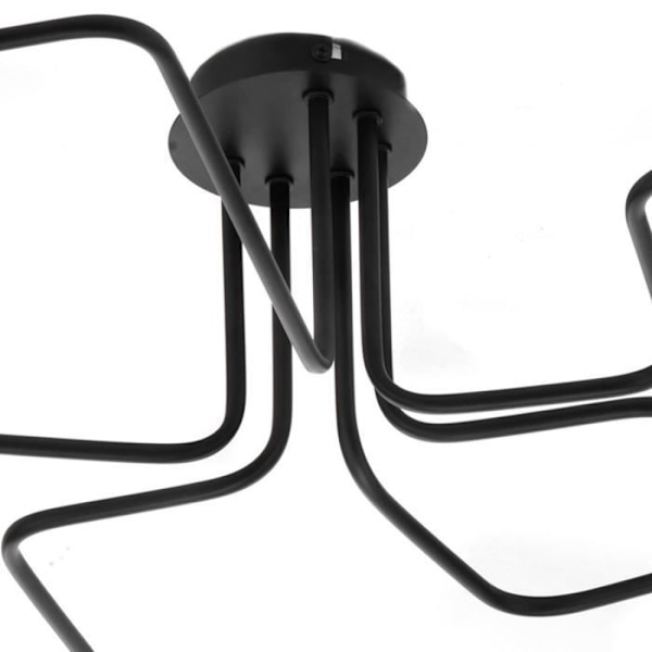 Plafonnier - Onli - DEDALO - Sort - Metal - 6 pærer E27 - Moderne design