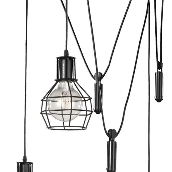 Loftlampe - Onli - Spider - 5 lys - Sort metal - Moderne design