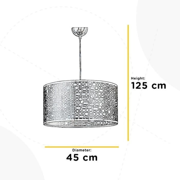 Loftlampe - Onli - BRUCE - Cylindrisk - Metal - Sølv - E27