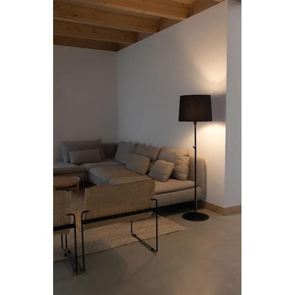 Designergolvlampa Faro Conga Black Steel 64313-09 Svart