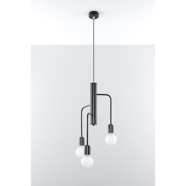 DUOMO 3M E27 LED-loftslys Moderne Loft BOHO Klassisk Designgang - Sort