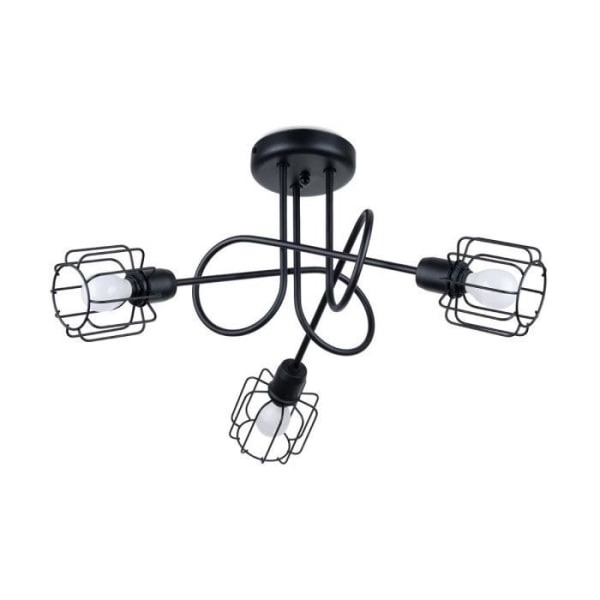 Sollux Beluci Multi-Arm Semi-Flush Mount Loftslampe, Sort