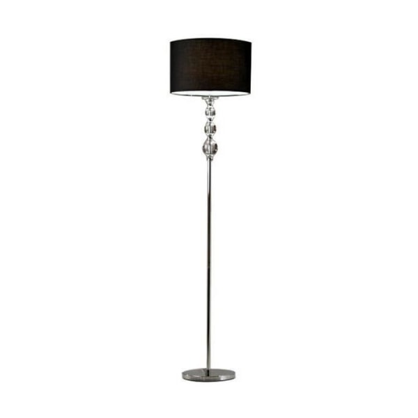 Zumaline REA Gulvlampe med lampeskærm, sort, 1x E27