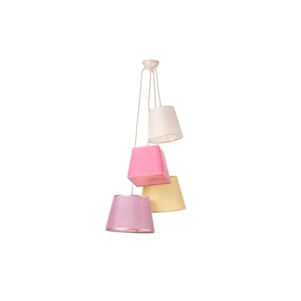Hængende lampe - Onli - NINETTA - Elfenben og rosa - E27 - 55 cm i diameter
