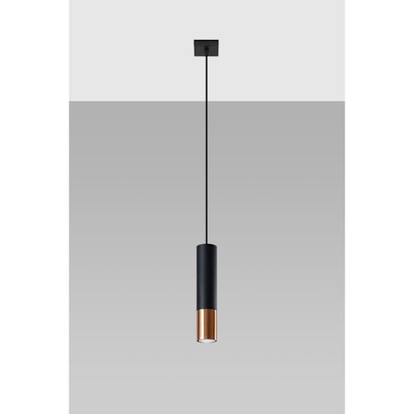 LOOPEZ 1 GU10 LED taklampa Modern Loft BOHO Design Corridor -Svart/koppar