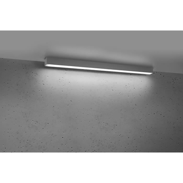 Sollux PINNE Integrated LED 145cm Linear Flush Light Grey 4000K