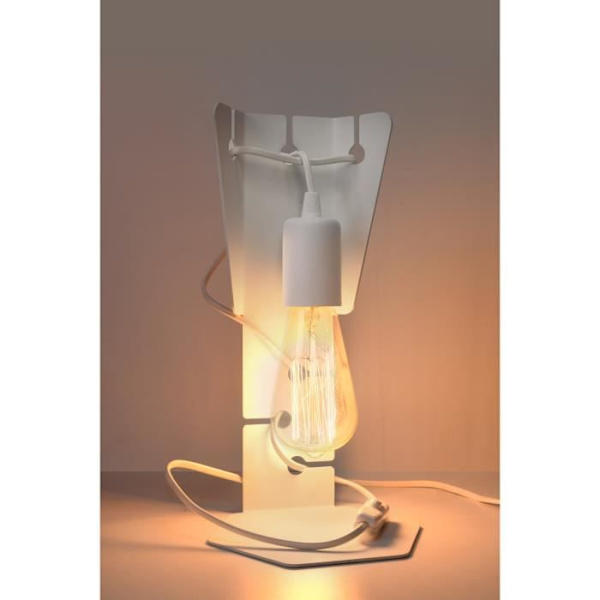 ARBY E27 Modern White Steel Bordslampa SOLLUX