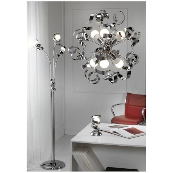 Pendellampe - Onli - ZOE - Krom - Metal - 6 E14 pærer - Moderne design