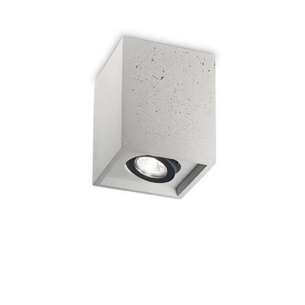 Plafond - IDEAL LUX - OAK PL1 KVADRAT - Gips, cement - Grå - Nutid - Design