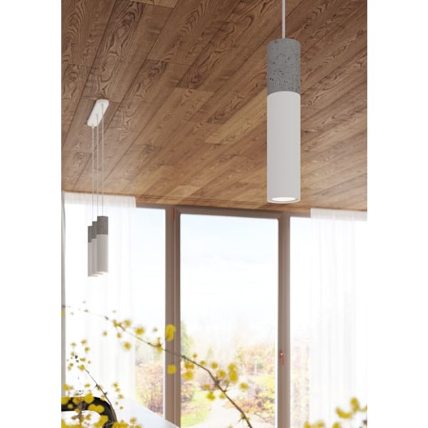 Upphängning BORGIO 2 Vit Modern Inomhus Lampa för Sovrum Vardagsrum GU10