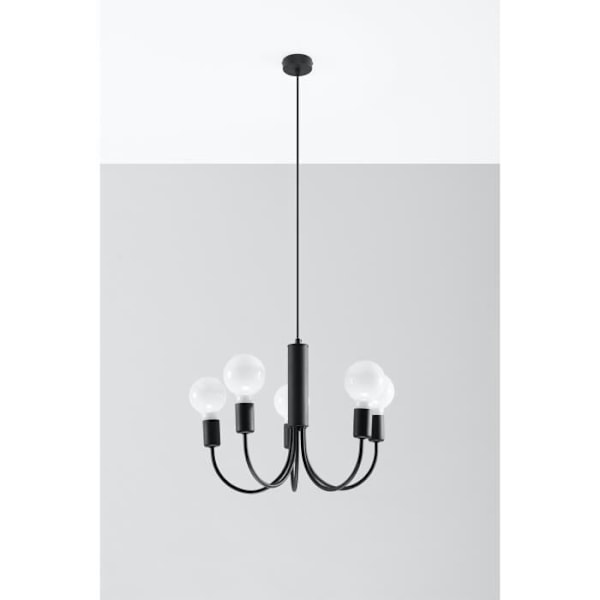 PICCOLO 5 E27 LED Pendel Moderne Loft BOHO Design Korridor -Sort