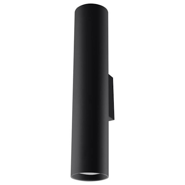Modern Vägglampa LAGOS - SOLLUX - Svart - 2 GU10 glödlampor - 40W