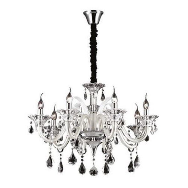 Ideal Lux COLOSSAL SP8, Soveværelse, Børneværelse, Spisestue, Stue, Elfenben, IP20, Overflade, Rund, Glas, Metal Elfenben