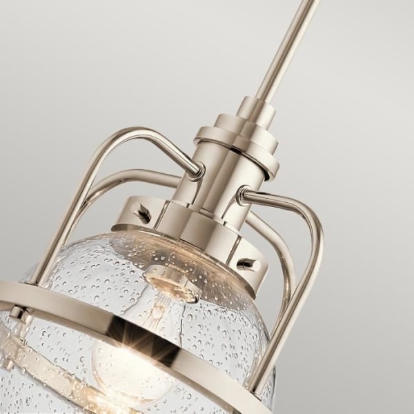 Elstead Kichler Triocent Globe taklampa, polerad nickel, IP44