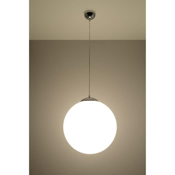 UGO 40 E27 Modern Vit / Krom Pendellampa SOLLUX