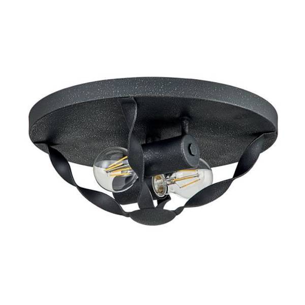 Halvinkapslad taklampa - ELSTEAD LIGHTING - Bradbury - Grå ask - Stål - E14