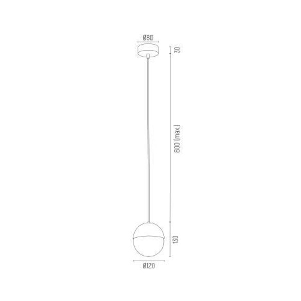 Globe hængende loftslampe 12 cm mat opal - Argon LIVIA - Badeværelse - Elektrisk - LED
