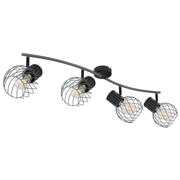 Spot - GLOBO - BEVERONE - Metallgrafit - 4 x E27 - 40 W - Inomhus Grafit