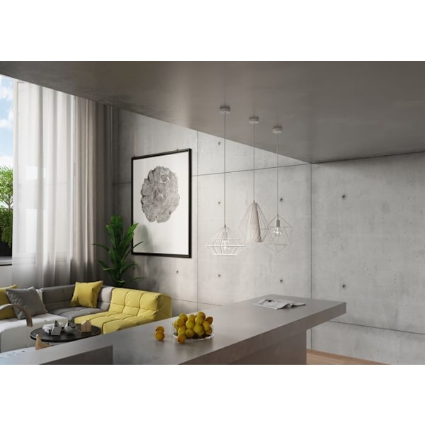 DEMI E27 LED Pendel Modern Loft Boho Design Corridor - Hvid