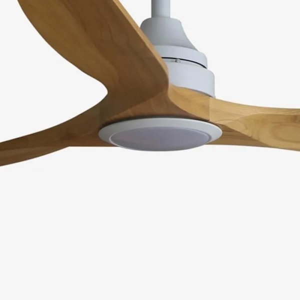 Takfläkt med ljus - FARO BARCELONA - ALO L - DC motor - 6 hastigheter - Träblad Svart