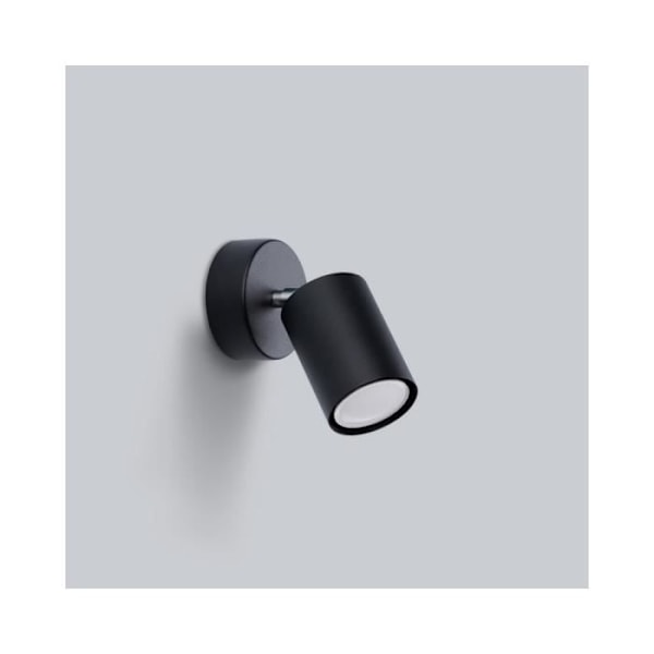 Væglampe - SOLLUX - LEMMI 1 - Sort Metal - Moderne Design - 1 Pære Nødvendig
