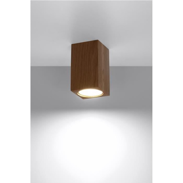 Taklampe - SOLLUX - Keke - Eiketre - 30 cm - GU10 - 40W
