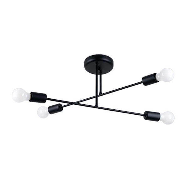 Lustre - Sollux Belysning - Norah 4 - Stål - Svart - LED - Inomhus svart