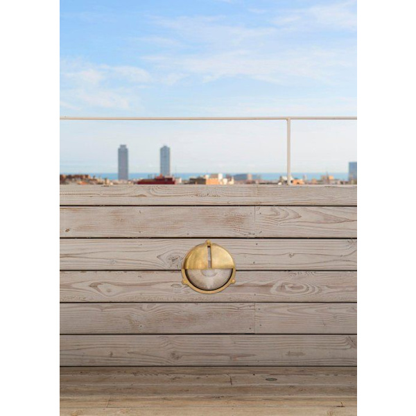 Vägglampa utomhus - FARO - Mässing Timon - 60W - Trädgård - Gul - Metall - Elektrisk NEGRO
