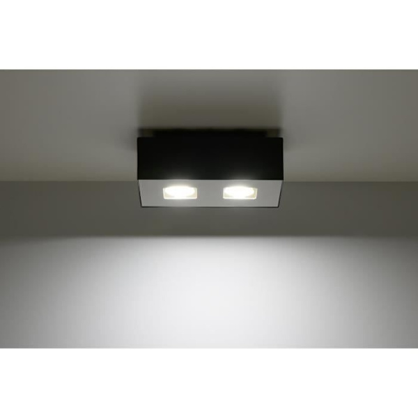 Taklampa MONO 2 GU10 LED Spot Modern Loft BOHO Design Corridor - Svart - Sollux