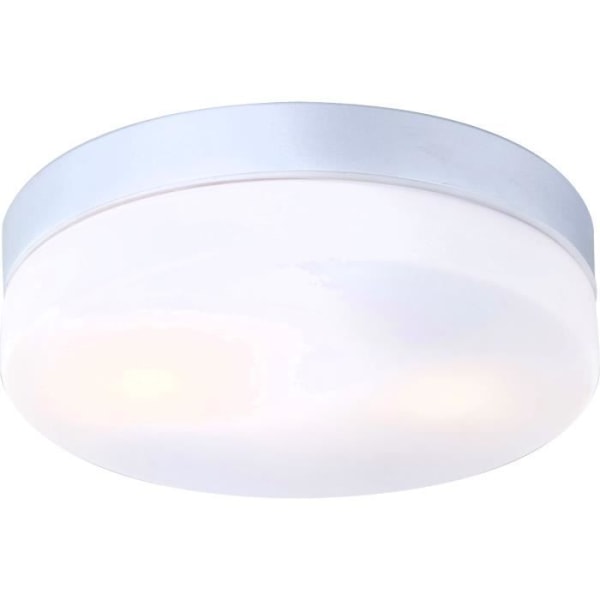 GLOBO-BELYSNING Loftslys aluminium aluminium metallisk - Opalglas - IP44 - Ø: 300 - H: 70 - ekskl. 3xE27 ILLU 40W 230V