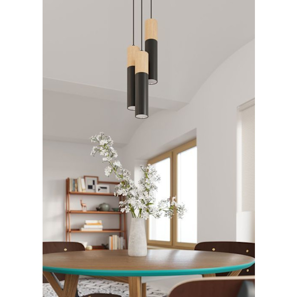 PABLO Taklampa Modern Loft Design för sovrum Vardagsrum Trappor Korridor - Svart