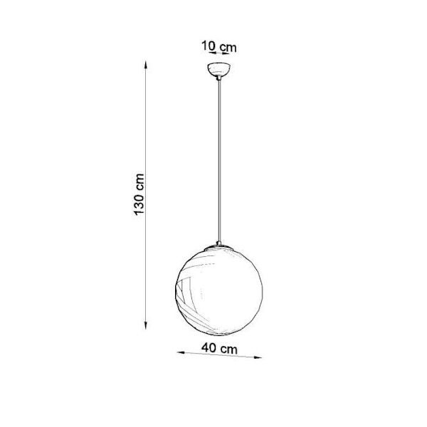 UGO 40 E27 Modern Vit / Guld Pendellampa SOLLUX