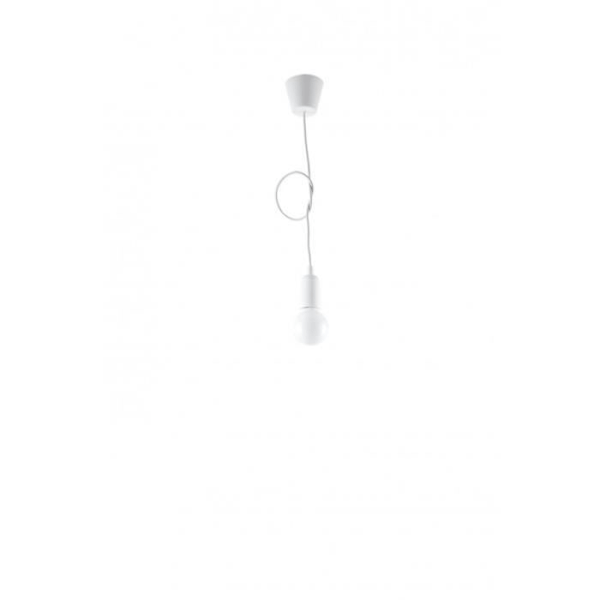 Pendel DIEGO 1 E27 LED Modern Loft BOHO Design Corridor - Vit