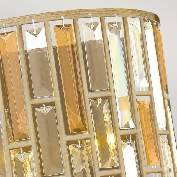 Vägglampa - ELSTEAD LIGHTING - Gemma - 2 E14 glödlampor - Silver blad finish - Inomhus