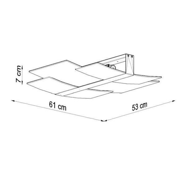 Dekorativ loftslampe - SOLLUX - Celia - Hvid - 3x E27 - Moderne design - Indbygget