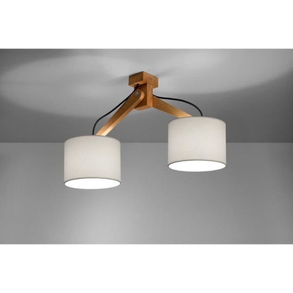 LEGNO 2 LED loftslampe i træ - SOLLUX - Moderne LOFT Design - Træ/Hvid