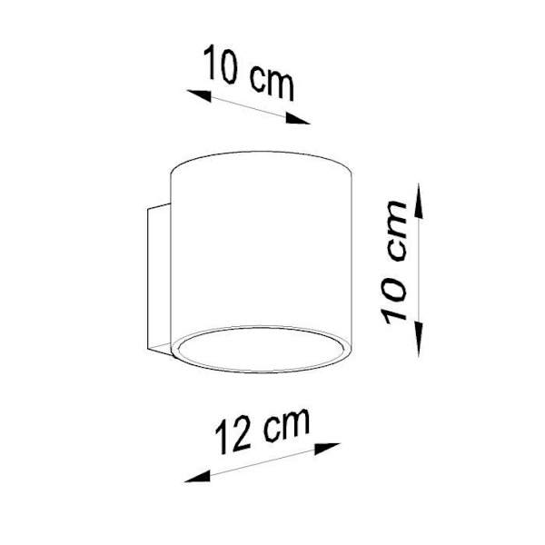 Applique Murale ORBIS LED Op/Ned - SOLLUX - Grå - Moderne - Værelse - Aluminium - 10x10x12 cm