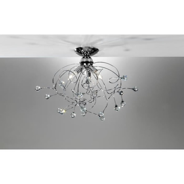 Loftlampe - Onli - TRILLY - Krystal - Metal - 3 pærer E14 - Indendørs