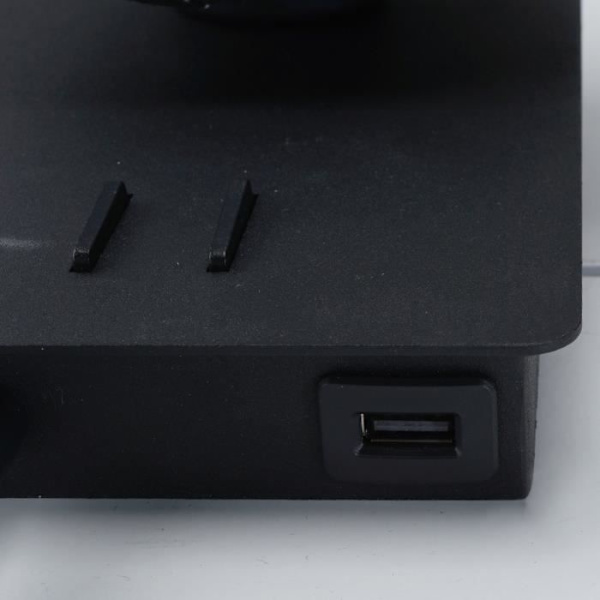 Væglampe - NABIA - Mat Sort - E27 - LED 3W - USB Port