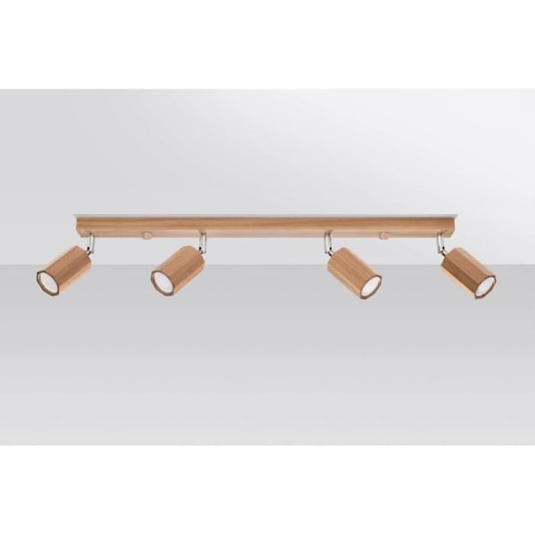 Taklampa med spotlights - SOLLUX - Zeke - Ek - 4x GU10 - Inomhus - 40W