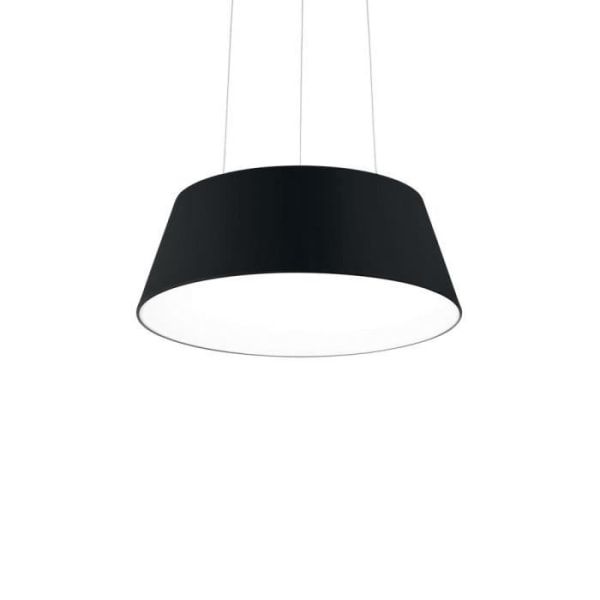 Dekorativ cylindrisk taklampa med svart LED, 3000K