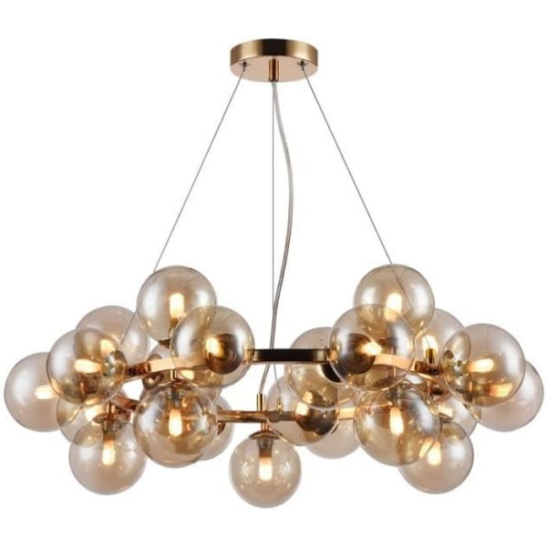 Pendel - Maytoni - Moderne belysning - Guldmetal - Glas - 25 G9 pærer Ravfarvet