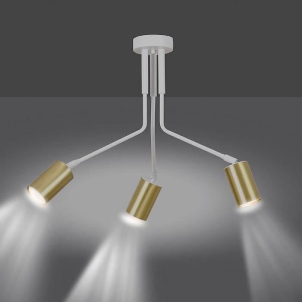 Emibig Verno 3 vit 3-glödlampa semi-spol taklampa, vit - 656-3