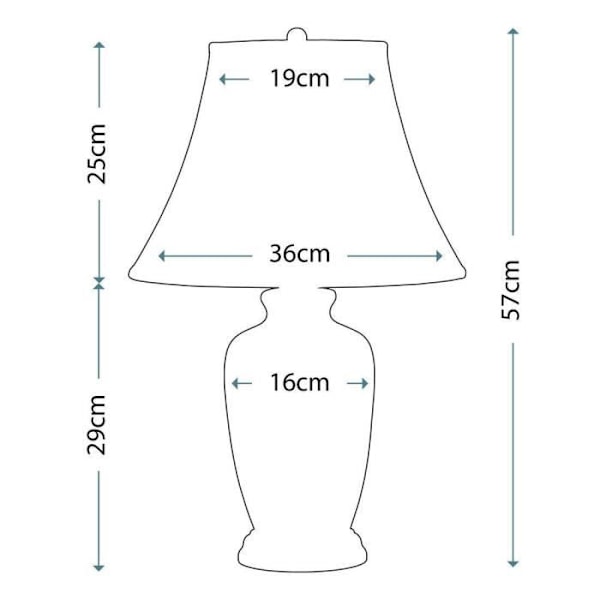 Bordslampa - ELSTEAD LIGHTING - Blå G Jar - Porslin - 1 ljus - 60 W Blå