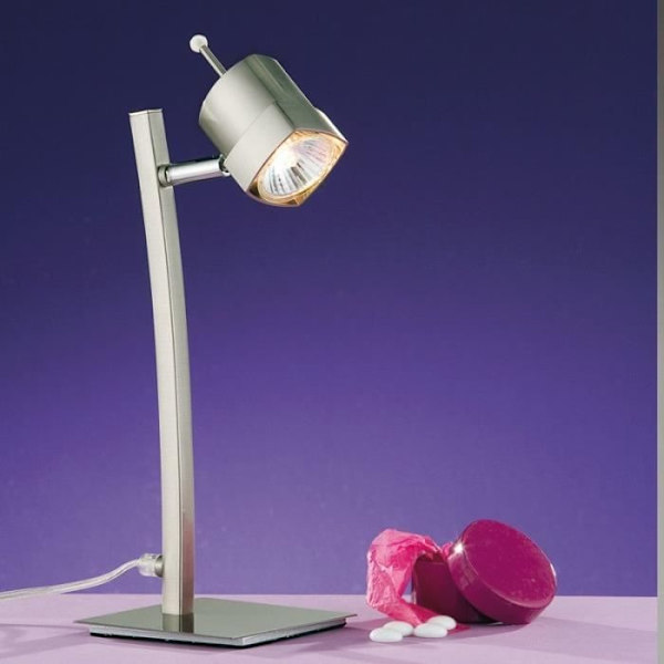 CristalRecord - Moka bordlampe - farve: nikkel