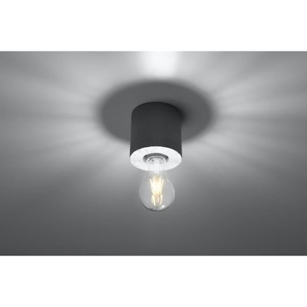 Plafonnier SALGADO Betong Grå Modern Inomhus Lampa för Sovrum Vardagsrum E27
