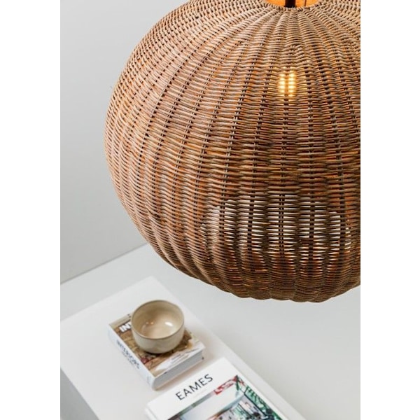 Pendel - FARO - HAKA - Sort rattan - 53 cm - E27 - Indendørs NEGRO