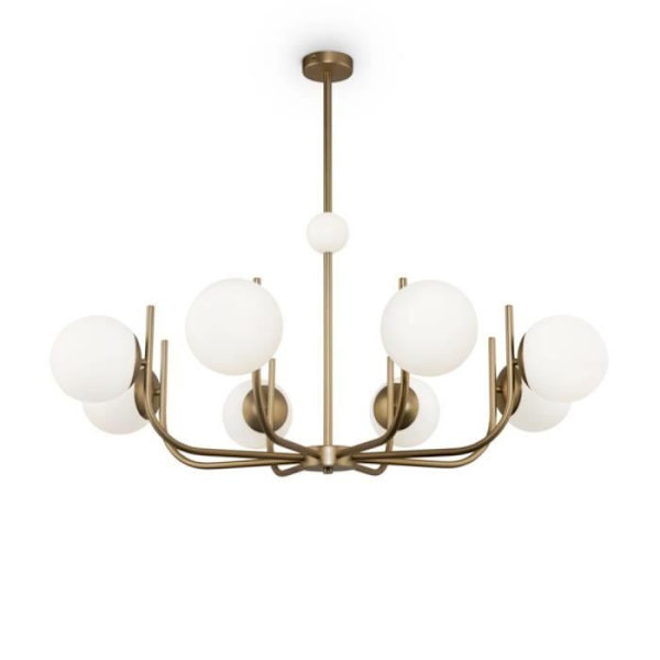 Plafondslampa - Maytoni - Rendez-Vous Modern - 8 lampor - Mässing - Glas - Modern stil