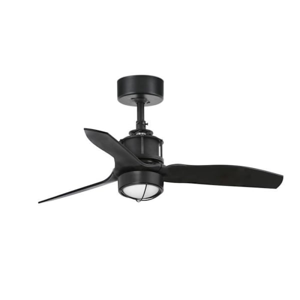Faro JUST - Mattsvart LED-takfläkt med DC-motor 81cm, 3000K